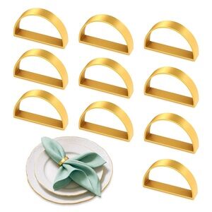 Gold Napkin Rings Set